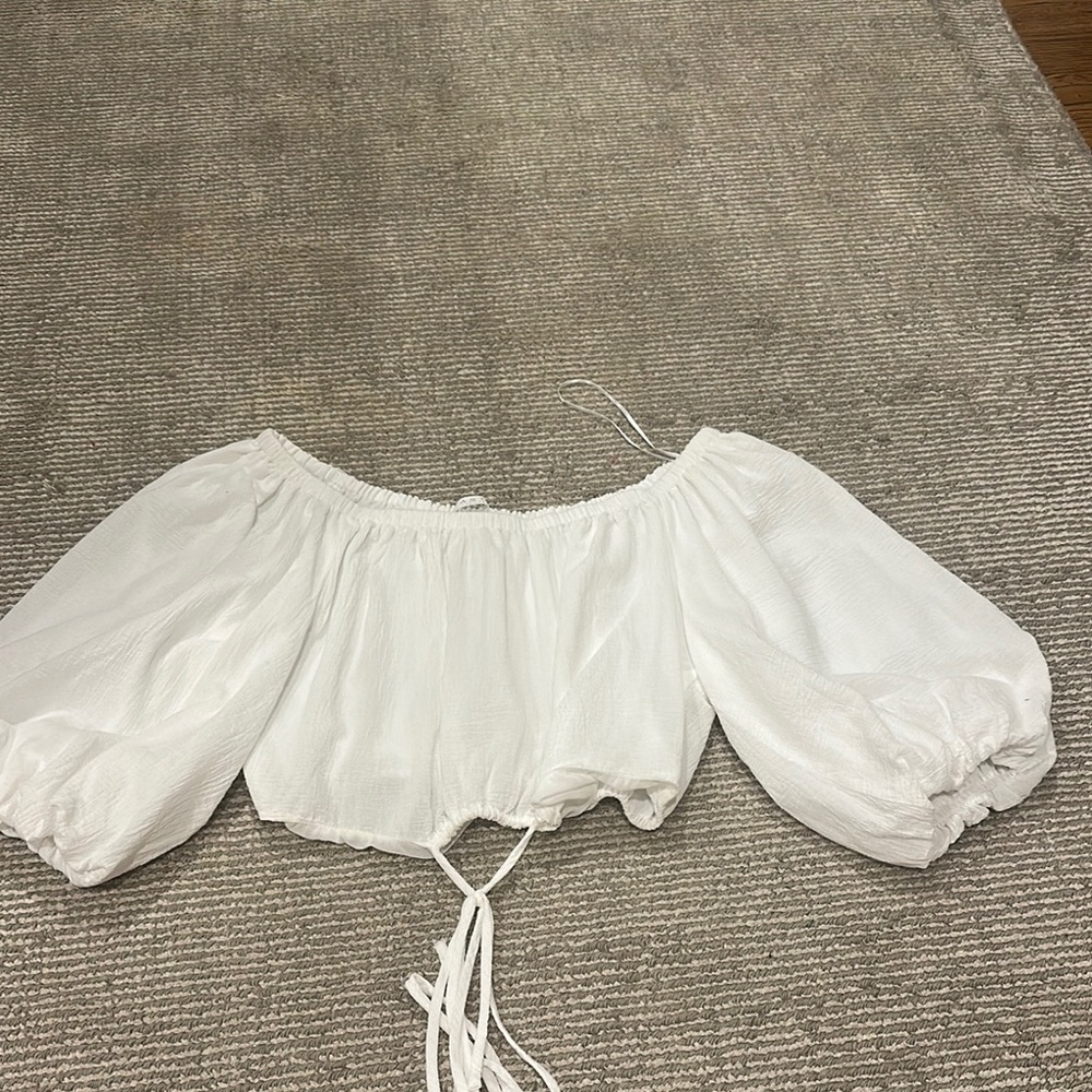 Astr Elegant Cream Off-Shoulder Top